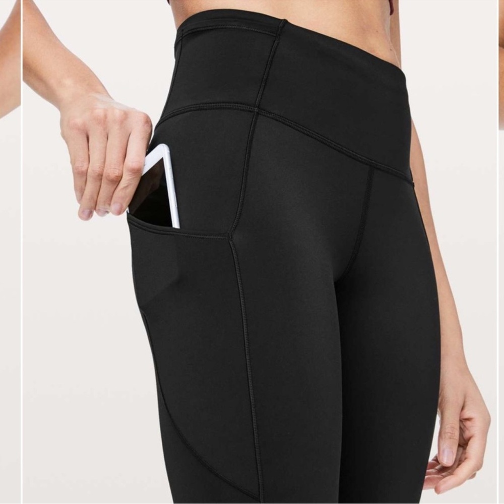 Lululemon Fast and Free 25” Tight Black Size 12 - Picture 2 of 9